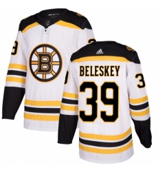 Men's Adidas Boston Bruins #39 Matt Beleskey Authentic White Away NHL Jersey