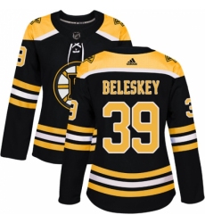 Women's Adidas Boston Bruins #39 Matt Beleskey Authentic Black Home NHL Jersey