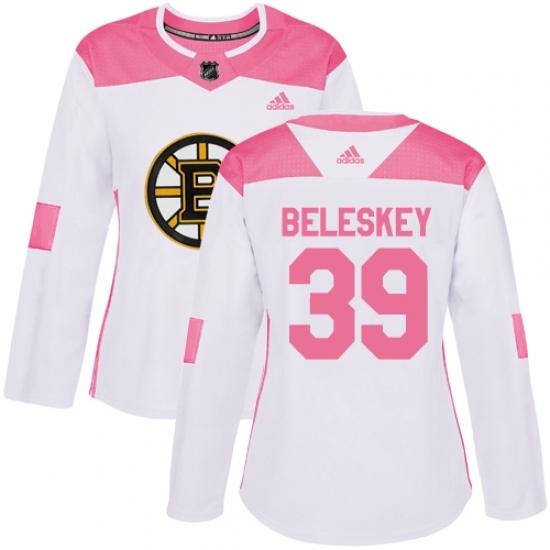 Women's Adidas Boston Bruins #39 Matt Beleskey Authentic White/Pink Fashion NHL Jersey Women's Adidas Boston Bruins #39 Matt Beleskey Authentic White/Pink Fashion NHL Jersey