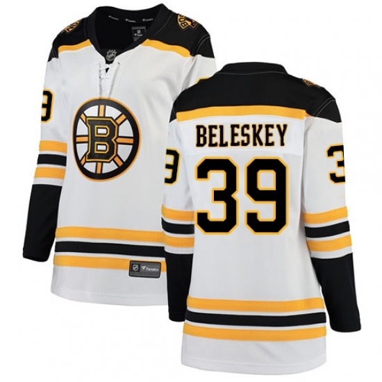 Women's Boston Bruins #39 Matt Beleskey Authentic White Away Fanatics Branded Breakaway NHL Jersey Women's Boston Bruins #39 Matt Beleskey Authentic White Away Fanatics Branded Breakaway NHL Jersey