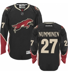 Women's Reebok Arizona Coyotes #27 Teppo Numminen Premier Black Third NHL Jersey