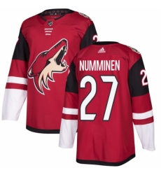 Youth Adidas Arizona Coyotes #27 Teppo Numminen Authentic Burgundy Red Home NHL Jersey