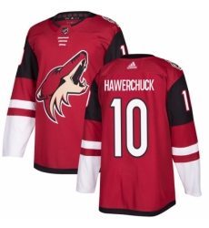 Men's Adidas Arizona Coyotes #10 Dale Hawerchuck Authentic Burgundy Red Home NHL Jersey
