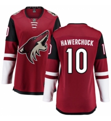 Women's Arizona Coyotes #10 Dale Hawerchuck Fanatics Branded Burgundy Red Home Breakaway NHL Jersey