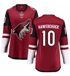Women's Arizona Coyotes #10 Dale Hawerchuck Fanatics Branded Burgundy Red Home Breakaway NHL Jersey Women's Arizona Coyotes #10 Dale Hawerchuck Fanatics Branded Burgundy Red Home Breakaway NHL Jersey