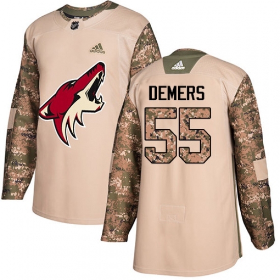Men's Adidas Arizona Coyotes #55 Jason Demers Authentic Camo Veterans Day Practice NHL Jersey Men's Adidas Arizona Coyotes #55 Jason Demers Authentic Camo Veterans Day Practice NHL Jersey