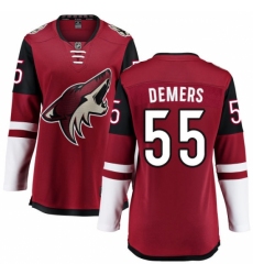 Women's Arizona Coyotes #55 Jason Demers Fanatics Branded Burgundy Red Home Breakaway NHL Jersey
