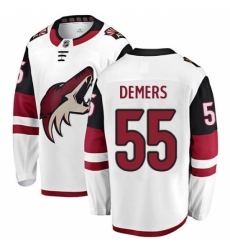 Youth Arizona Coyotes #55 Jason Demers Fanatics Branded White Away Breakaway NHL Jersey Youth Arizona Coyotes #55 Jason Demers Fanatics Branded White Away Breakaway NHL Jersey