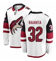Men's Arizona Coyotes #32 Antti Raanta Fanatics Branded White Away Breakaway NHL Jersey