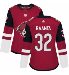 Women's Adidas Arizona Coyotes #32 Antti Raanta Authentic Burgundy Red Home NHL Jersey