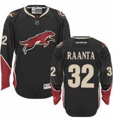 Women's Reebok Arizona Coyotes #32 Antti Raanta Authentic Black Third NHL Jersey