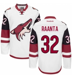 Women's Reebok Arizona Coyotes #32 Antti Raanta Authentic White Away NHL Jersey