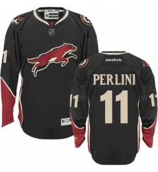 Men's Reebok Arizona Coyotes #11 Brendan Perlini Authentic Black Third NHL Jersey