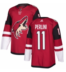 Youth Adidas Arizona Coyotes #11 Brendan Perlini Premier Burgundy Red Home NHL Jersey