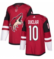Men's Adidas Arizona Coyotes #10 Anthony Duclair Authentic Burgundy Red Home NHL Jersey