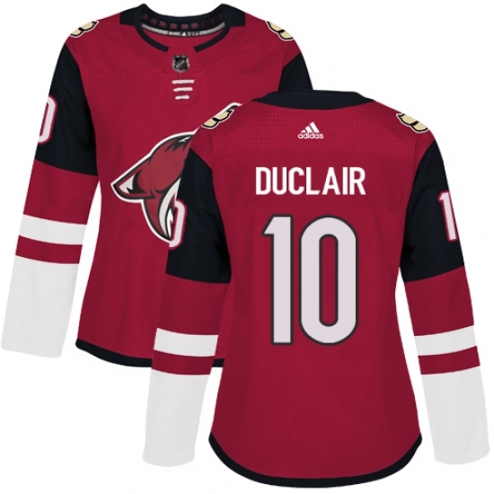 Women's Adidas Arizona Coyotes #10 Anthony Duclair Authentic Burgundy Red Home NHL Jersey Women's Adidas Arizona Coyotes #10 Anthony Duclair Authentic Burgundy Red Home NHL Jersey