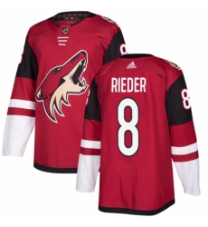 Men's Adidas Arizona Coyotes #8 Tobias Rieder Authentic Burgundy Red Home NHL Jersey