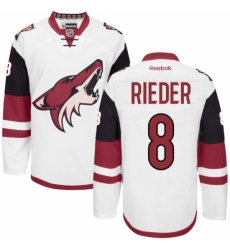 Men's Reebok Arizona Coyotes #8 Tobias Rieder Authentic White Away NHL Jersey