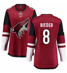 Women's Arizona Coyotes #8 Tobias Rieder Fanatics Branded Burgundy Red Home Breakaway NHL Jersey