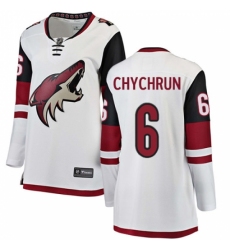 Women's Arizona Coyotes #6 Jakob Chychrun Authentic White Away Fanatics Branded Breakaway NHL Jersey