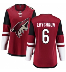 Women's Arizona Coyotes #6 Jakob Chychrun Fanatics Branded Burgundy Red Home Breakaway NHL Jersey