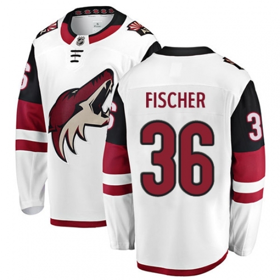 Youth Arizona Coyotes #36 Christian Fischer Fanatics Branded White Away Breakaway NHL Jersey Youth Arizona Coyotes #36 Christian Fischer Fanatics Branded White Away Breakaway NHL Jersey