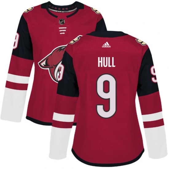 Women's Adidas Arizona Coyotes #9 Bobby Hull Premier Burgundy Red Home NHL Jersey Women's Adidas Arizona Coyotes #9 Bobby Hull Premier Burgundy Red Home NHL Jersey