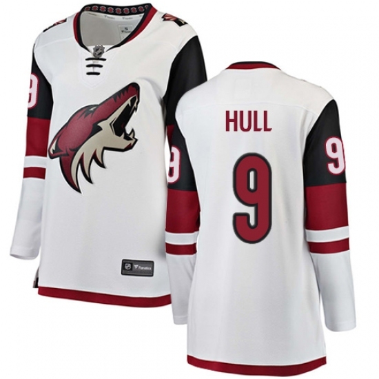 Women's Arizona Coyotes #9 Bobby Hull Authentic White Away Fanatics Branded Breakaway NHL Jersey Women's Arizona Coyotes #9 Bobby Hull Authentic White Away Fanatics Branded Breakaway NHL Jersey