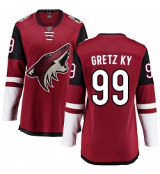 Women's Arizona Coyotes #99 Wayne Gretzky Fanatics Branded Burgundy Red Home Breakaway NHL Jersey