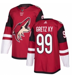 Youth Adidas Arizona Coyotes #99 Wayne Gretzky Authentic Burgundy Red Home NHL Jersey