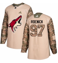Men's Adidas Arizona Coyotes #97 Jeremy Roenick Authentic Camo Veterans Day Practice NHL Jersey