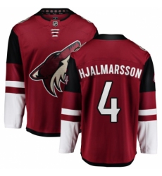 Youth Arizona Coyotes #4 Niklas Hjalmarsson Fanatics Branded Burgundy Red Home Breakaway NHL Jersey