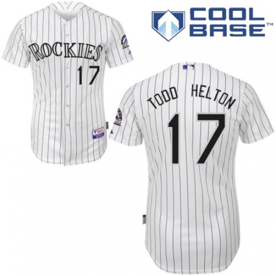 Men's Majestic Colorado Rockies #17 Todd Helton Replica White Home Cool Base MLB Jersey Men's Majestic Colorado Rockies #17 Todd Helton Replica White Home Cool Base MLB Jersey