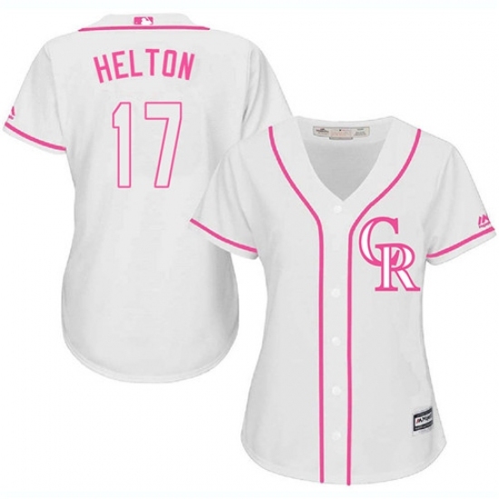 Women's Majestic Colorado Rockies #17 Todd Helton Authentic White Fashion Cool Base MLB Jersey Women's Majestic Colorado Rockies #17 Todd Helton Authentic White Fashion Cool Base MLB Jersey