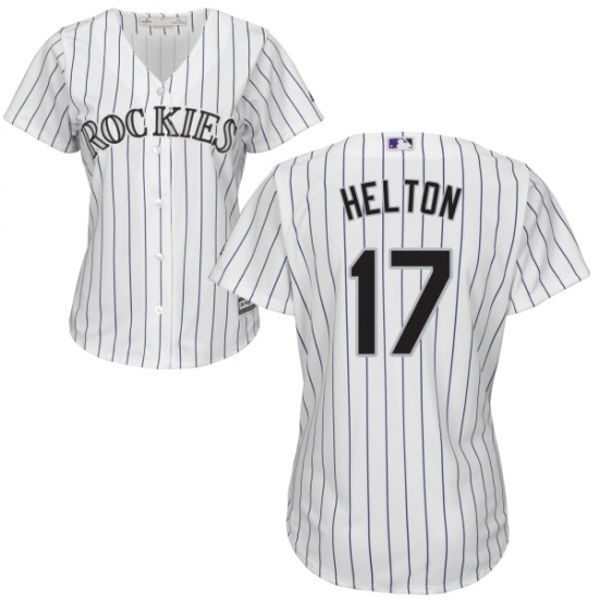 Women's Majestic Colorado Rockies #17 Todd Helton Replica White Home Cool Base MLB Jersey Women's Majestic Colorado Rockies #17 Todd Helton Replica White Home Cool Base MLB Jersey