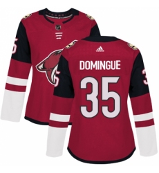 Women's Adidas Arizona Coyotes #35 Louis Domingue Authentic Burgundy Red Home NHL Jersey