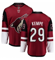 Men's Arizona Coyotes #29 Mario Kempe Fanatics Branded Burgundy Red Home Breakaway NHL Jersey