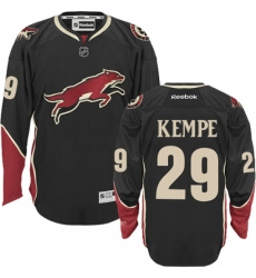 Men's Reebok Arizona Coyotes #29 Mario Kempe Authentic Black Third NHL Jersey