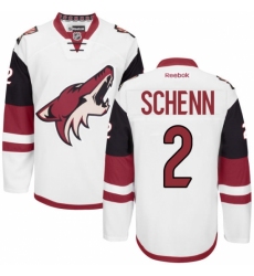 Men's Reebok Arizona Coyotes #2 Luke Schenn Authentic White Away NHL Jersey