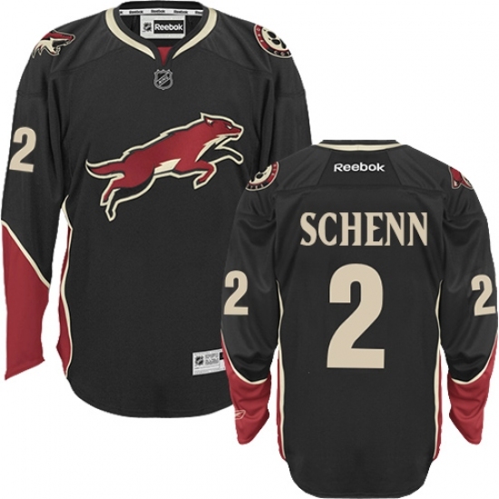 Men's Reebok Arizona Coyotes #2 Luke Schenn Premier Black Third NHL Jersey Men's Reebok Arizona Coyotes #2 Luke Schenn Premier Black Third NHL Jersey