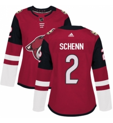 Women's Adidas Arizona Coyotes #2 Luke Schenn Premier Burgundy Red Home NHL Jersey Women's Adidas Arizona Coyotes #2 Luke Schenn Premier Burgundy Red Home NHL Jersey
