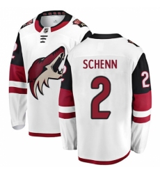 Youth Arizona Coyotes #2 Luke Schenn Fanatics Branded White Away Breakaway NHL Jersey