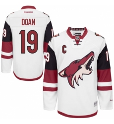 Men's Reebok Arizona Coyotes #19 Shane Doan Authentic White Away NHL Jersey