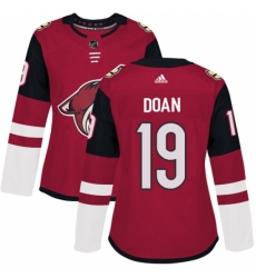 Women's Adidas Arizona Coyotes #19 Shane Doan Authentic Burgundy Red Home NHL Jersey