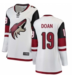 Women's Arizona Coyotes #19 Shane Doan Authentic White Away Fanatics Branded Breakaway NHL Jersey