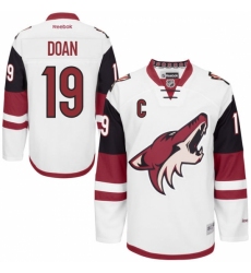 Youth Reebok Arizona Coyotes #19 Shane Doan Authentic White Away NHL Jersey