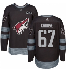 Men's Adidas Arizona Coyotes #67 Lawson Crouse Authentic Black 1917-2017 100th Anniversary NHL Jersey