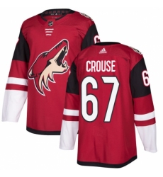 Men's Adidas Arizona Coyotes #67 Lawson Crouse Authentic Burgundy Red Home NHL Jersey