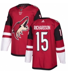 Men's Adidas Arizona Coyotes #15 Brad Richardson Premier Burgundy Red Home NHL Jersey