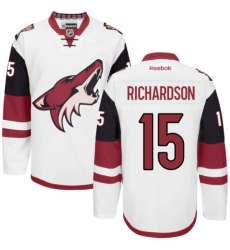 Men's Reebok Arizona Coyotes #15 Brad Richardson Authentic White Away NHL Jersey